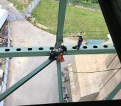 scaling to the top of the bridge